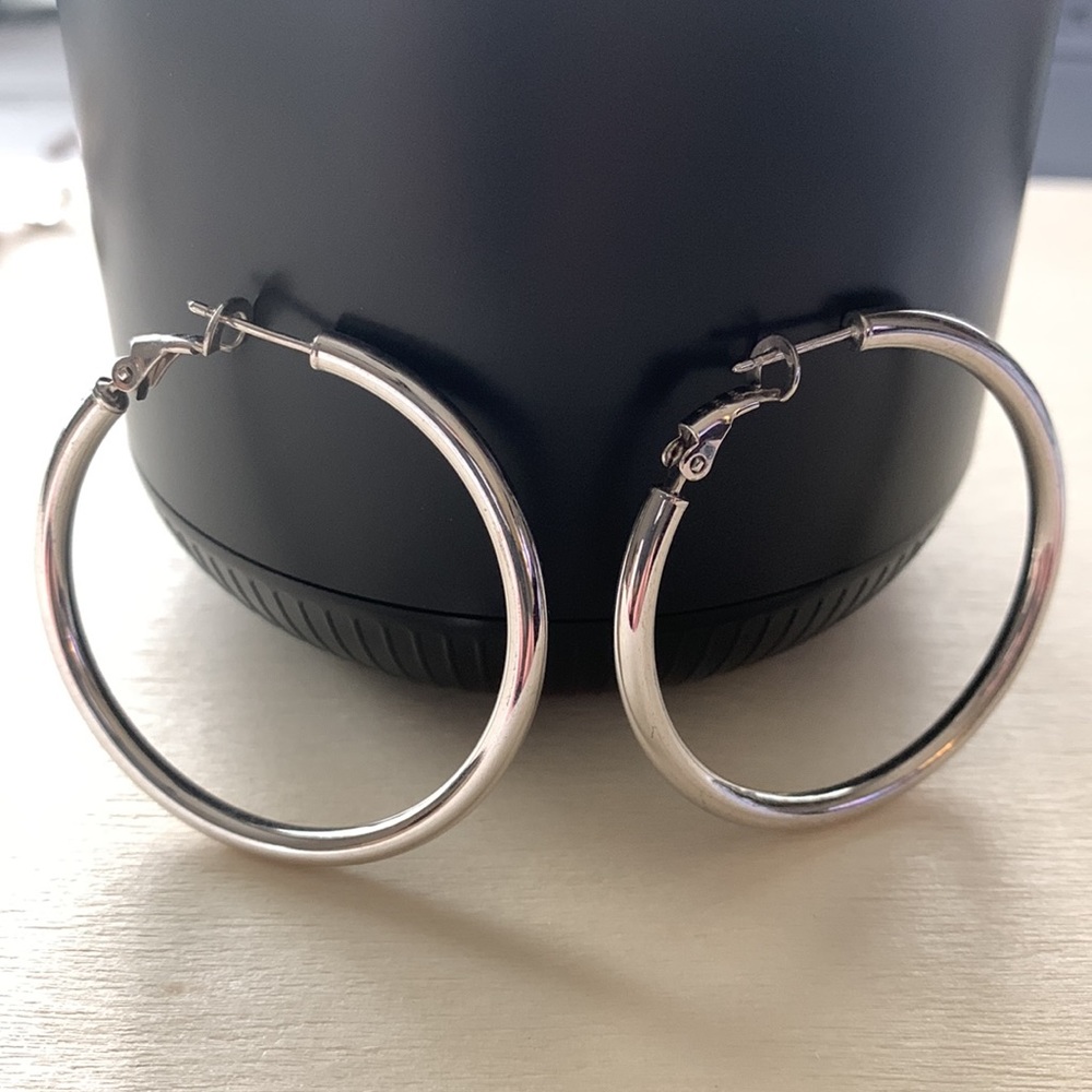 Silver Hoops